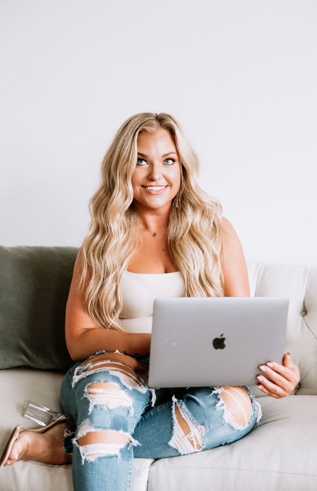 Sarah Delaine consulting with a client